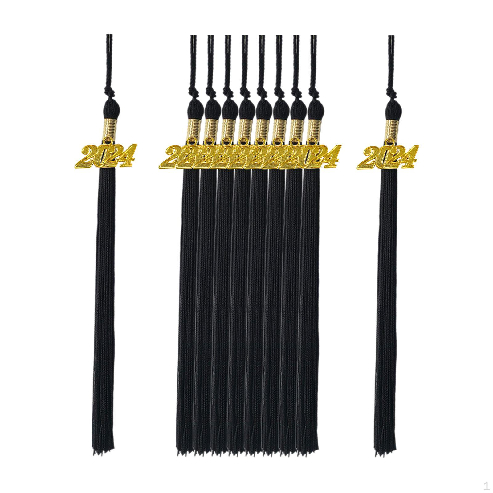 

10 шт. кисточек для выпускного колпачка, принадлежностей для выпускников, кисточек для вечеринок, церемоний чёрный