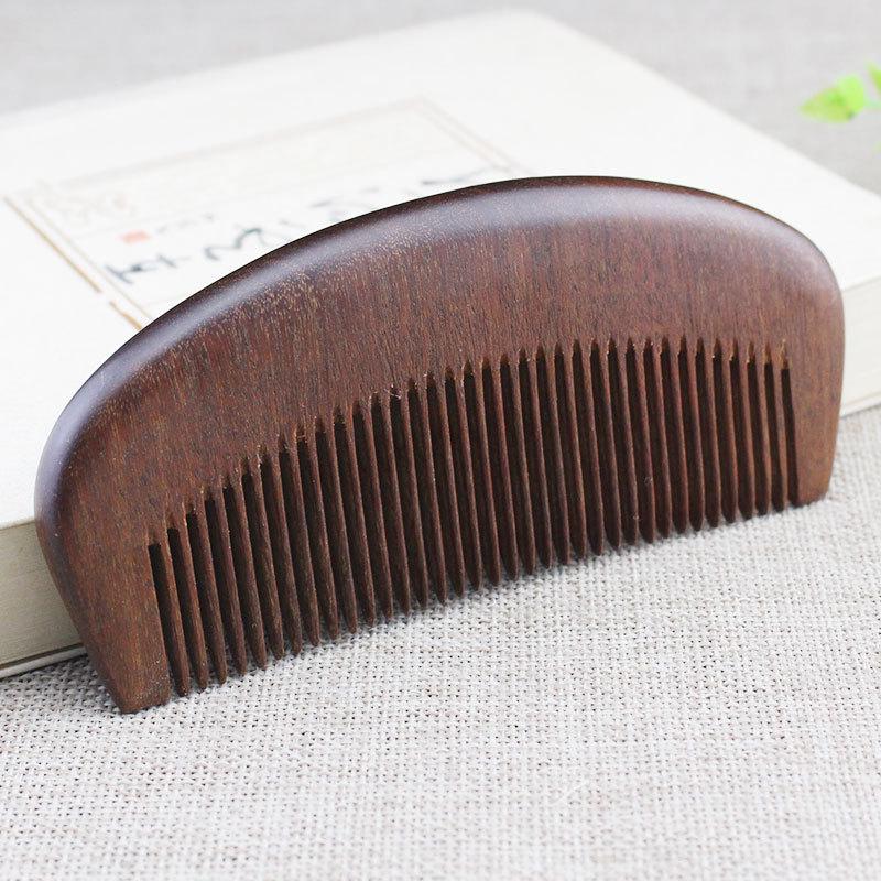 Eleganckie grzebienie z drzewa sandałowego: Czarny, Złoty, Fioletowy, Zielony - Idealne Prezenty na Dzień Matki