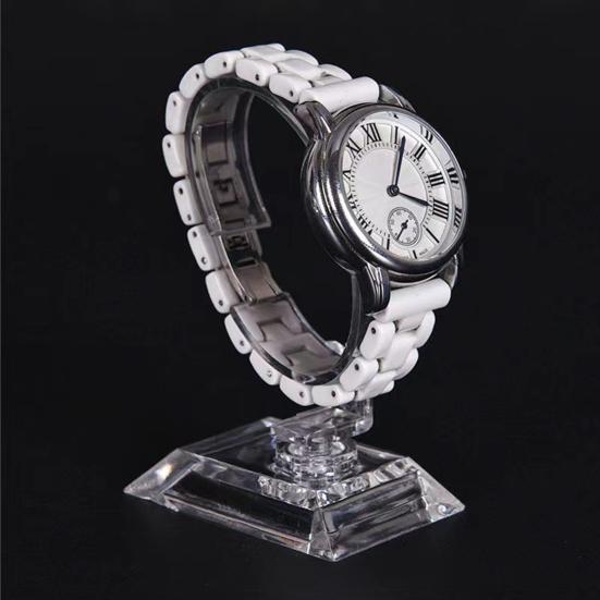 Clear Watch Display Stand Acrylic C Shape Watch Holder Stand Bracelet Bangle Wrist Jewelry Stand for Home Shop Counters Shelves