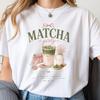 Matcha Girly Shirt, Cute Matcha Lover Tee, Pink Coquette Cafe Aesthetic Shirt, Iced Matcha Latte Gift, Short-Sleeve Summer Shirte