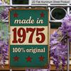 2D Flat 1pc 8"x12" Aluminium Metal Sign, Made in 1975, 100% Original Sign/Metal Wall Art/Fun Vintage Plaque Decoration, Home Decor, Restaurant Decor