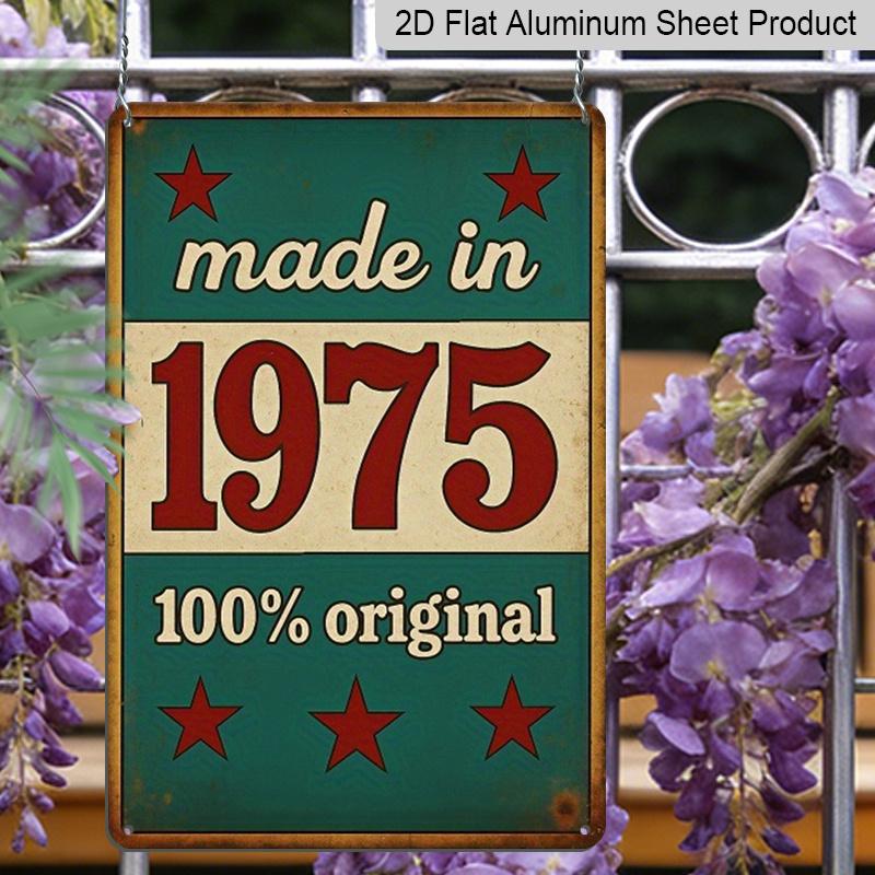 2D Flat 1pc 8"x12" Aluminium Metal Sign, Made in 1975, 100% Original Sign/Metal Wall Art/Fun Vintage Plaque Decoration, Home Decor, Restaurant Decor