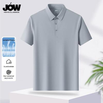 JOW Men's Ice Silk Short-Sleeve Polo Shirt