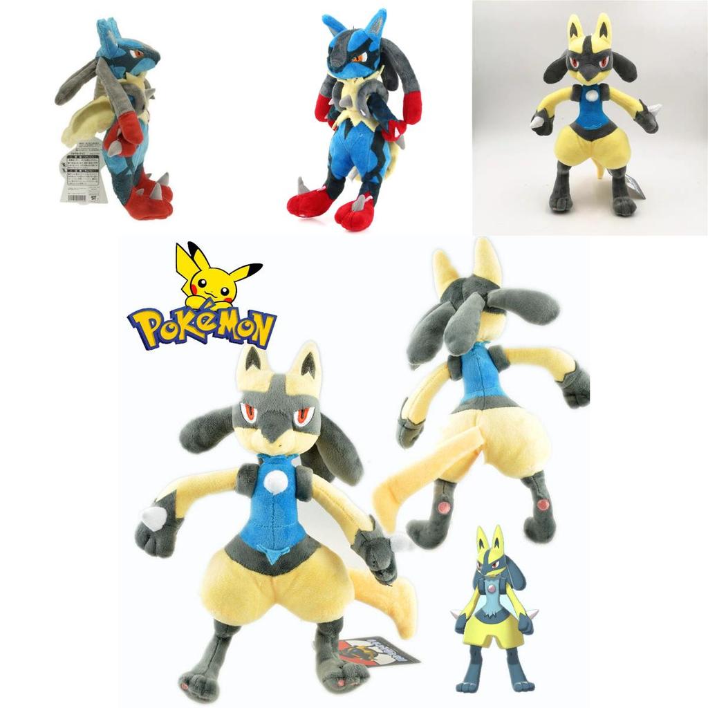 Peluche Luc Lucario Pokemon Luc Scintillante da 12 Pollici Giocattolo Morbido Con Colori Vivaci Per Bambini