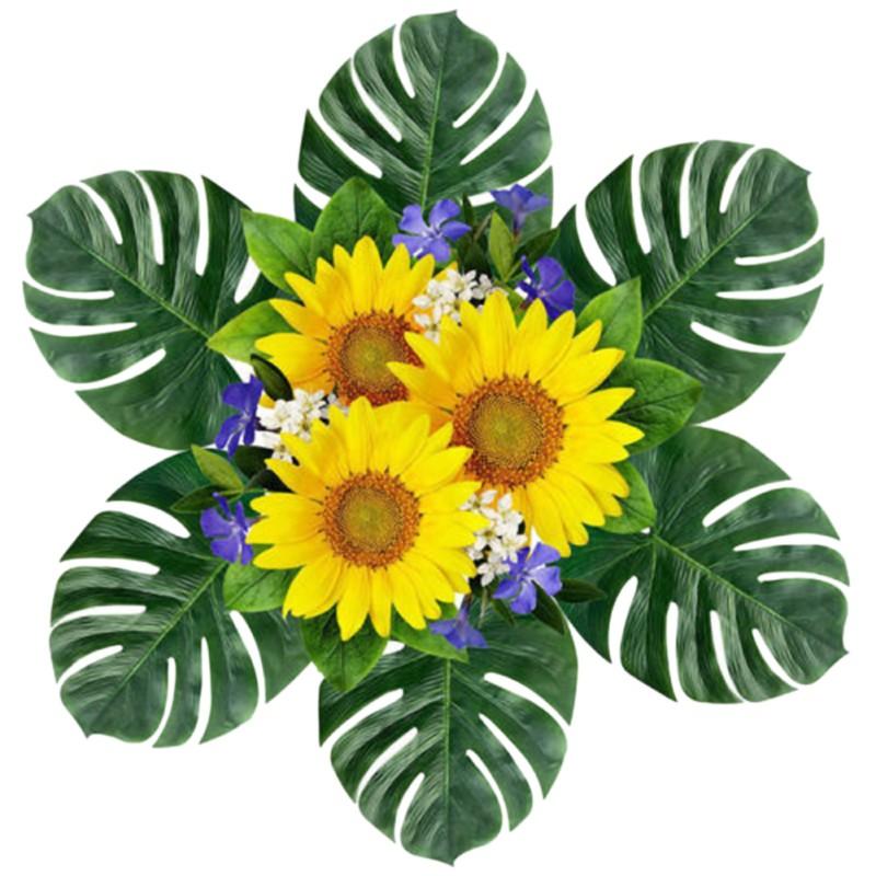 Turtle Leaf Artificial Leaves Decoration Indoor And Outdoor Ball Party Decorations Green Large Leaves