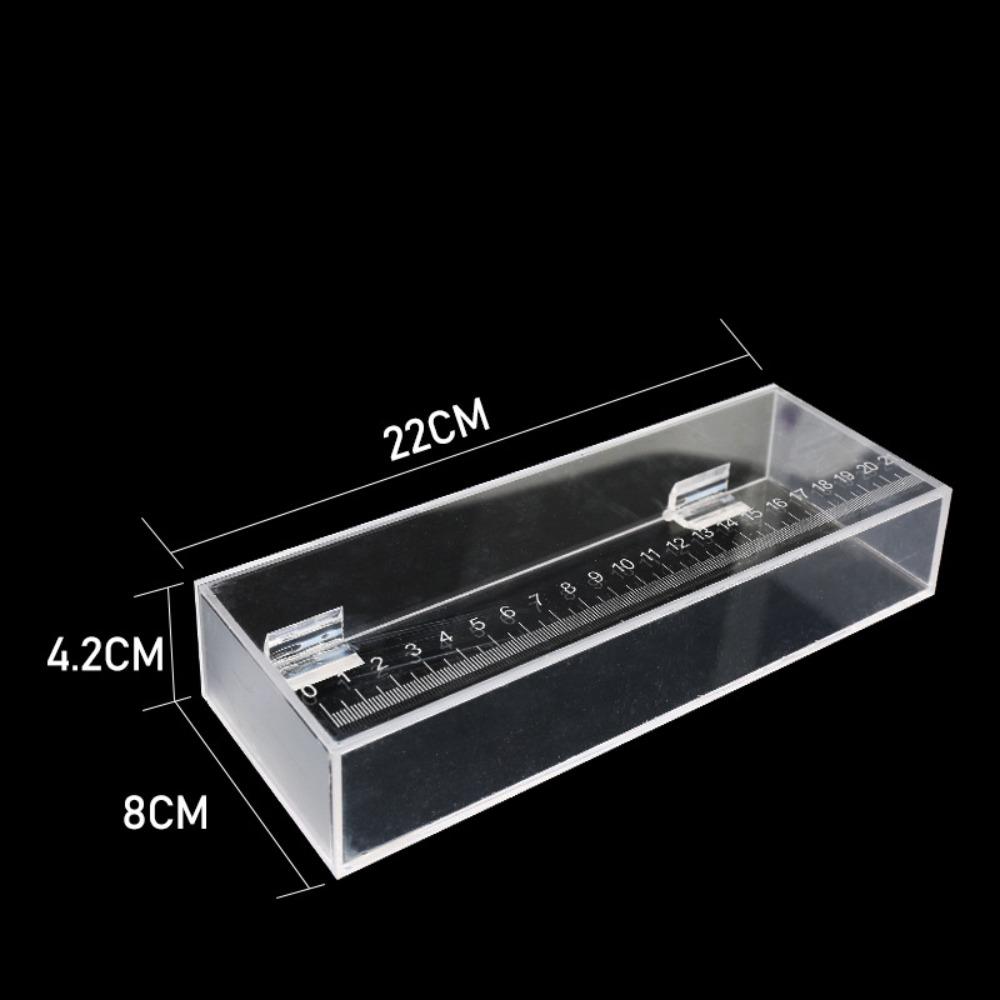 Portable Transparent Fish Viewing Box Micro Landscape Rectangle Desktop Goldfish Bowl Mini Dustproof Fish Breeding Tanks Snails