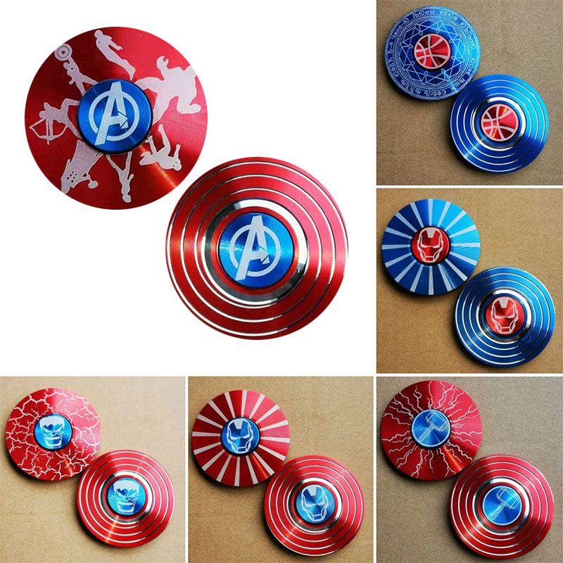 Captain Spinner American Fingertip Gyro Shield Alloy Toys Decompression