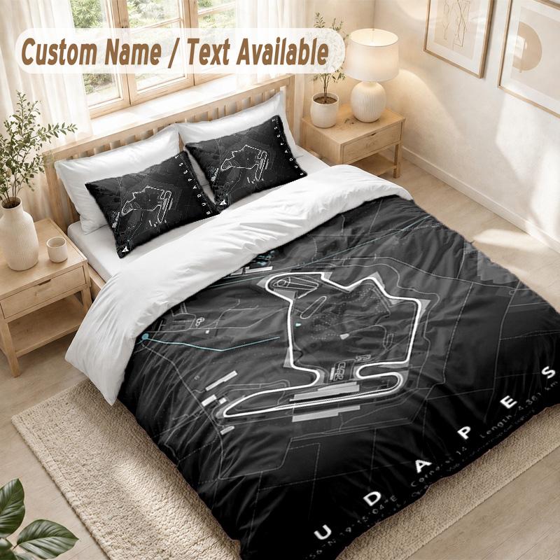Formula 1 Bedding Set, 1 Duvet Cover & 2 Pillowcases Soft Comfortable Bedroom Home Textile Decor