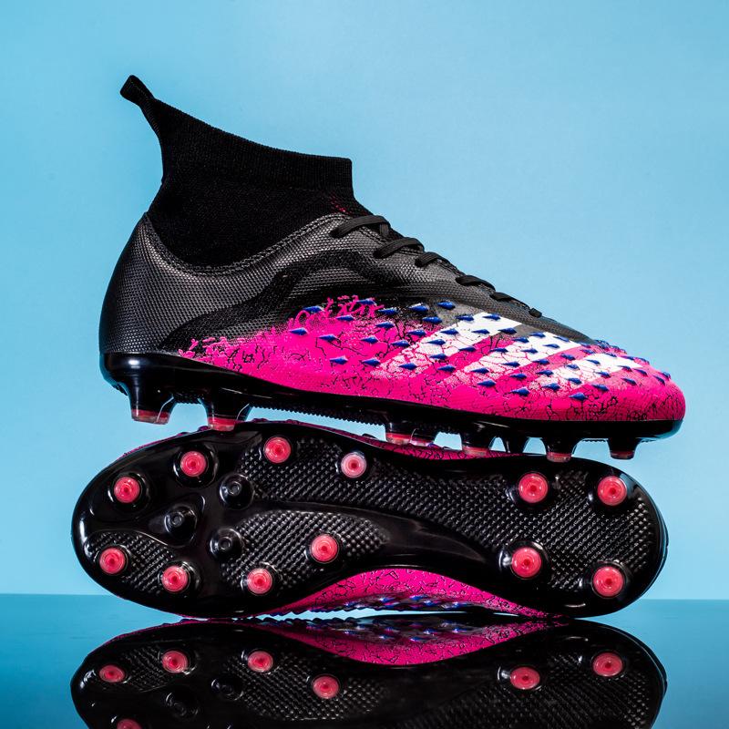 Scarpe da Calcio High Top Antiscivolo Ag Chiodi Lunghi Scarpe da Calcio da Uomo Chiodi Spezzati Scarpe Speciali per Allenamento Resistenti all'Usura Calcio