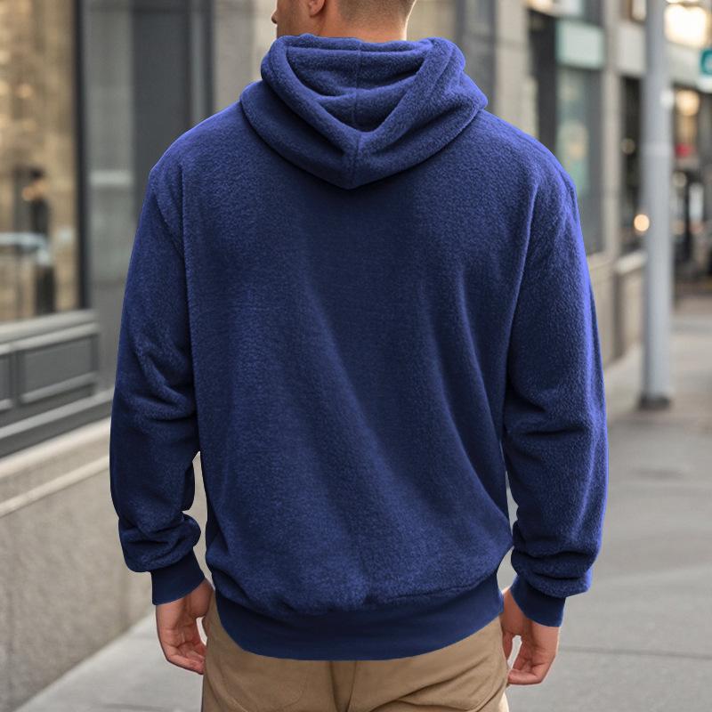 Men's Trendy Winter Casual Fleece Hooded Sweatshirt