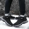 Men Waterproof Outdoor Boots Winter Warm Popular Footwear Male Suede Casual Snow Plush Warm Shoes Leather Walking Shoes 35-46
