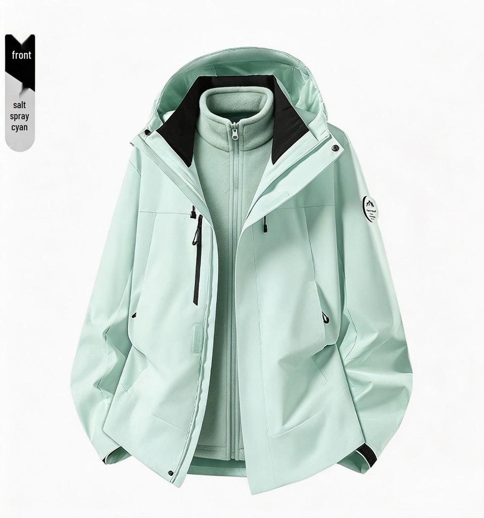 Men's and Women's 2026 Autumn/Winter Three-in-One Windproof Waterproof Jacket