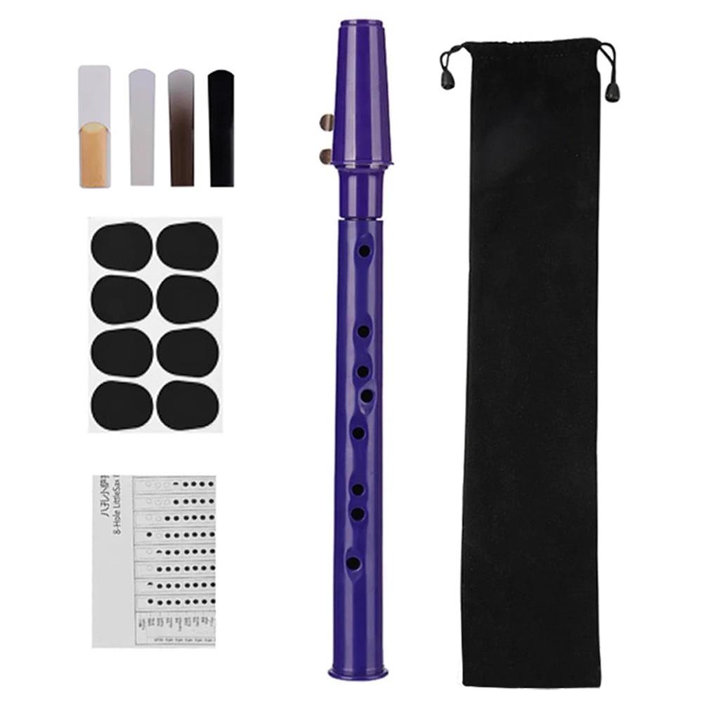 

8-Hole Mini Pocket Saxophone with Accessories Portable Saxophone Instrument for Daily Practice Stage Performance фиолетовый
