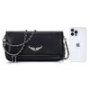 France Gold Classic Zv Genuine Leather Square Bag - European/American Fashion Versatile Wing Shoulder/Crossbody Bag