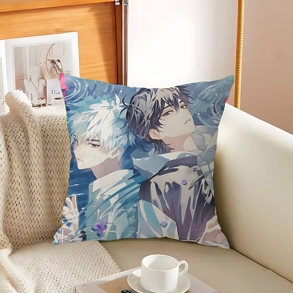 Link C-Click Anime Pillow Covers Cartoon Sofa Decorative Home Double-sided Printing Short Plush Cute Cushion Cover