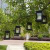 Hanging Flickering Solar Lights Star/Candle Garden Decoration Lantern Waterproof Landscape Yard Lights Terrace Lamp with Hook