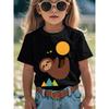 European sizes Keep Calm and Live Slo Series Boys & Girls T-Shirt - with Sloth & Mountain Graphic, Soft Stretchy Fabric