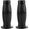 Anauto 7/8in 1in Motorcycle Hand Grips Universal Antiskid Bottle Hand Grips Motorcycle Vintage Hand Grips End Rubber Gel Handlebar(Black)