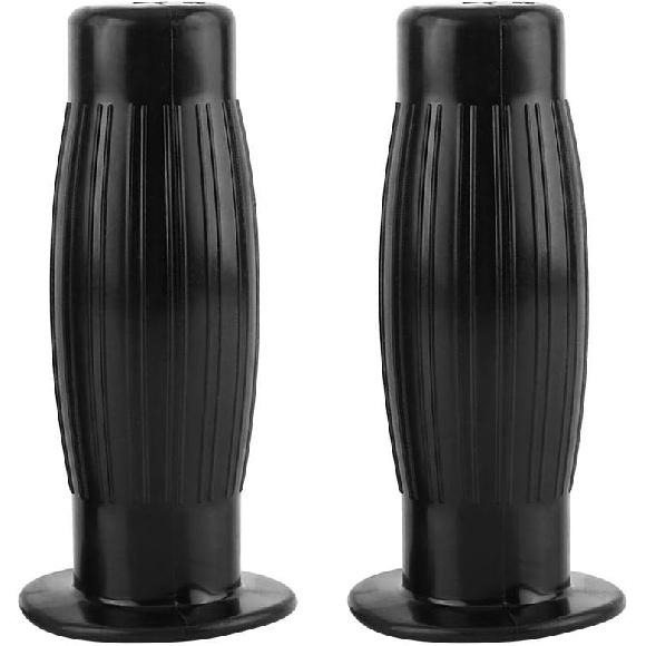 Anauto 7/8in 1in Motorcycle Hand Grips Universal Antiskid Bottle Hand Grips Motorcycle Vintage Hand Grips End Rubber Gel Handlebar(Black)