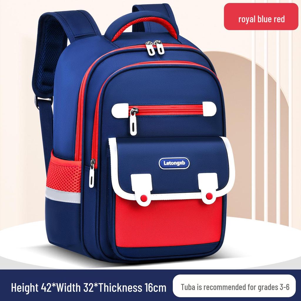 Children's Ergonomic School Backpack: Spine Protection, Load Reduction, Anti-Hunchback, Large Storage, for Grades 1-6