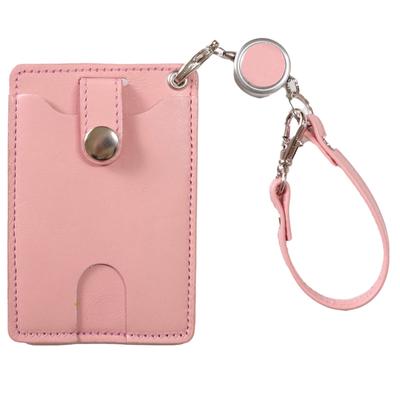 [Peace Kobo] Echte Leder-Passhülle mit Ausziehband, Himeji-Leder, Hergestellt in Japan, Für Damen und Herren, Rosa Beige