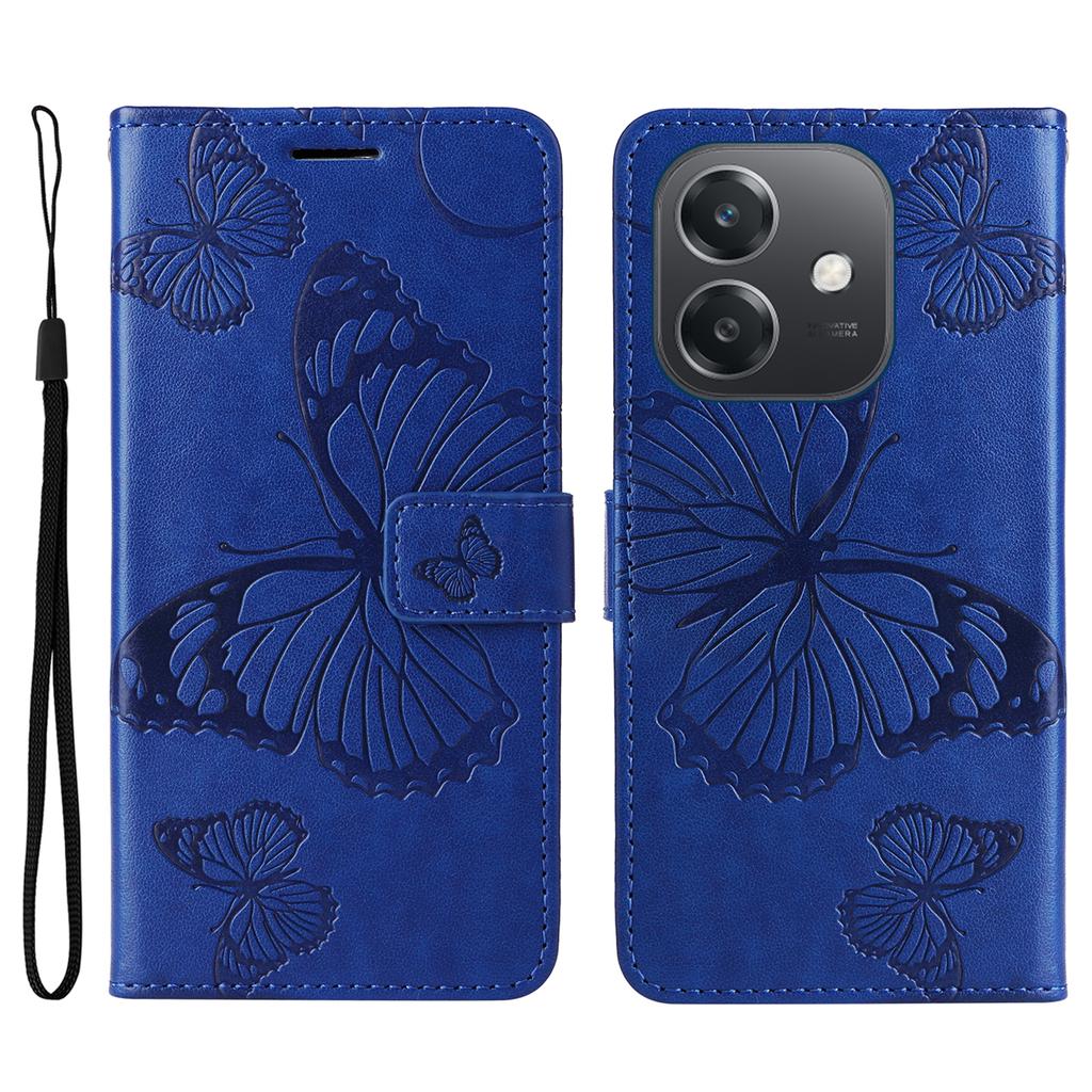For Oppo A5x 5G/A3x 4G/5G (India)/A3 4G/5G/A60 5G/A40 4G/A40M 4G Wallet Case Floral Butterfly Imprinted Leather Phone Cover