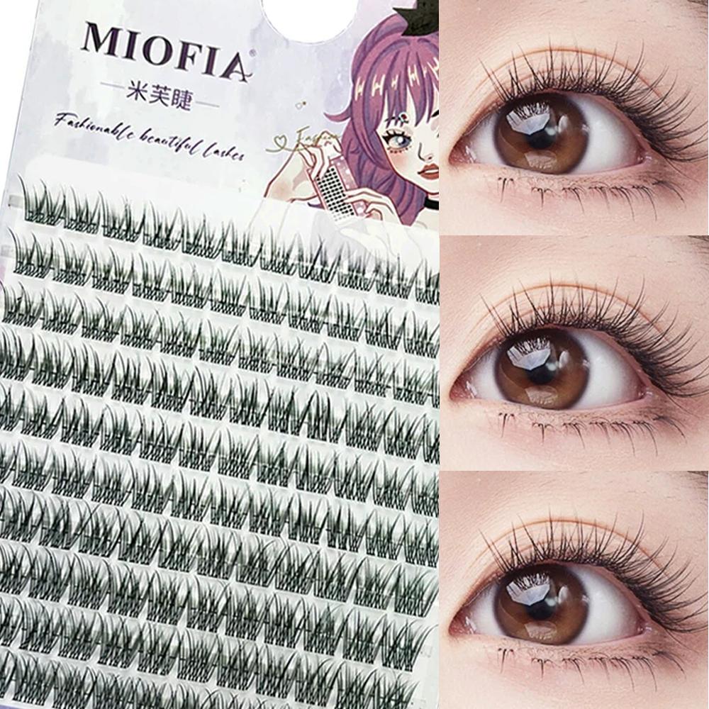120 bundles Mink False Eyelash Natural Fishtail Lash 3D Russian Individual Eyelash Extension Cluster Makeup Tool Wholesale
