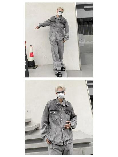 Niche Stitch Washed Distressed Denim Jacket for Men - Spring/Autumn Bestseller