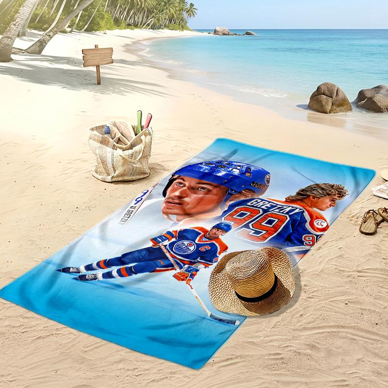 Wayne Gretzky Printed Beach Towel Quick Dry Soft TowelPortable Large Rectangular Beach Blanket for Travel Swimming Pool