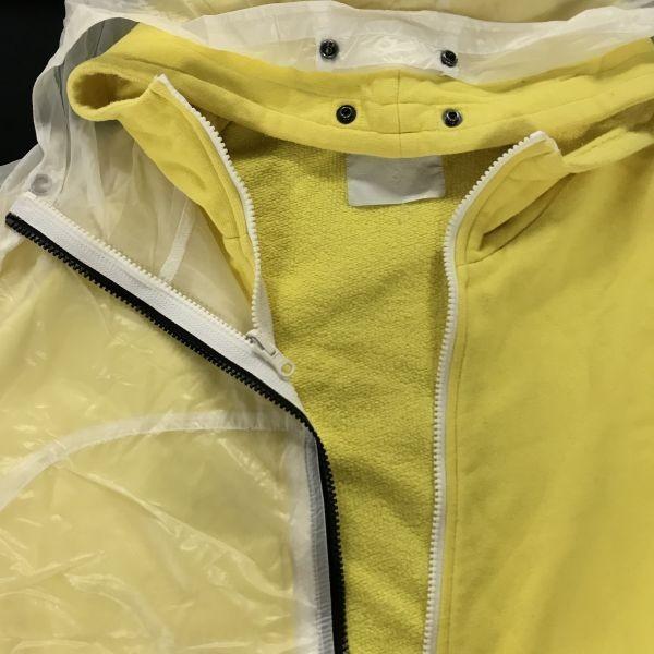 By Tass Standard Layered Cotton × Nylon Clear Hoodie Men’s L Yellow Jacket(USED)