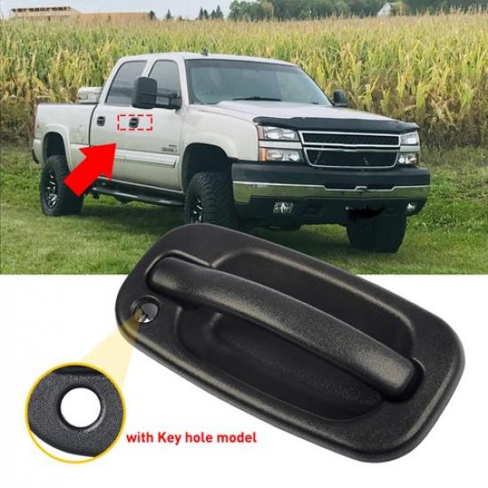 Door Handle Outside Exterior Black Front Passenger for Right Chevy GMC Cadillac