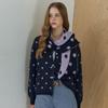 Knit Cardigan   Muffler Set Dot Pattern