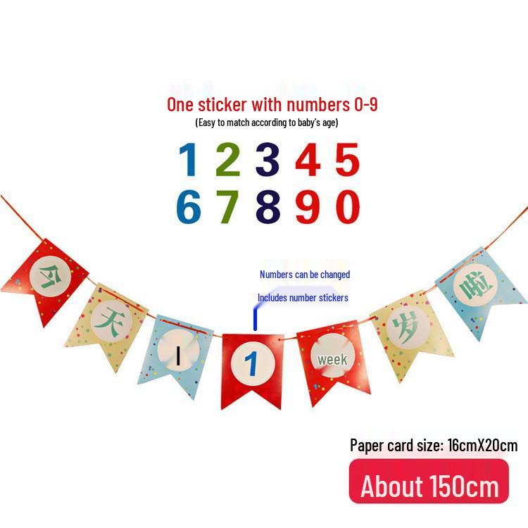 Banner zum 1. Geburtstag für Jungen und Mädchen: Badminton-Themen-Wimpelkette