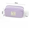 1PC Pencil Bag Storage Bag Pink Cat Solid Color Student Large Capacity Stationery Box Study School Supplies Student Supplies