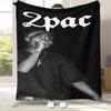 Tupac 2Pac Thug Life West Coast Rap Legend Flannel Throw Blanket,Cozy Warm Blanket for Bed,Sofa,Living Room,Picnic,Camping,Gift