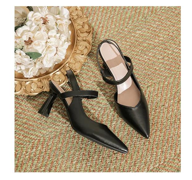 

Новые туфли-лодочки на высоком каблуке в сказочном стиле, женская обувь с боковым вырезом, с острым носком, с неглубоким вырезом, сандалии на высоком каблуке, модная универсальная повседневная обувь 40 чёрный