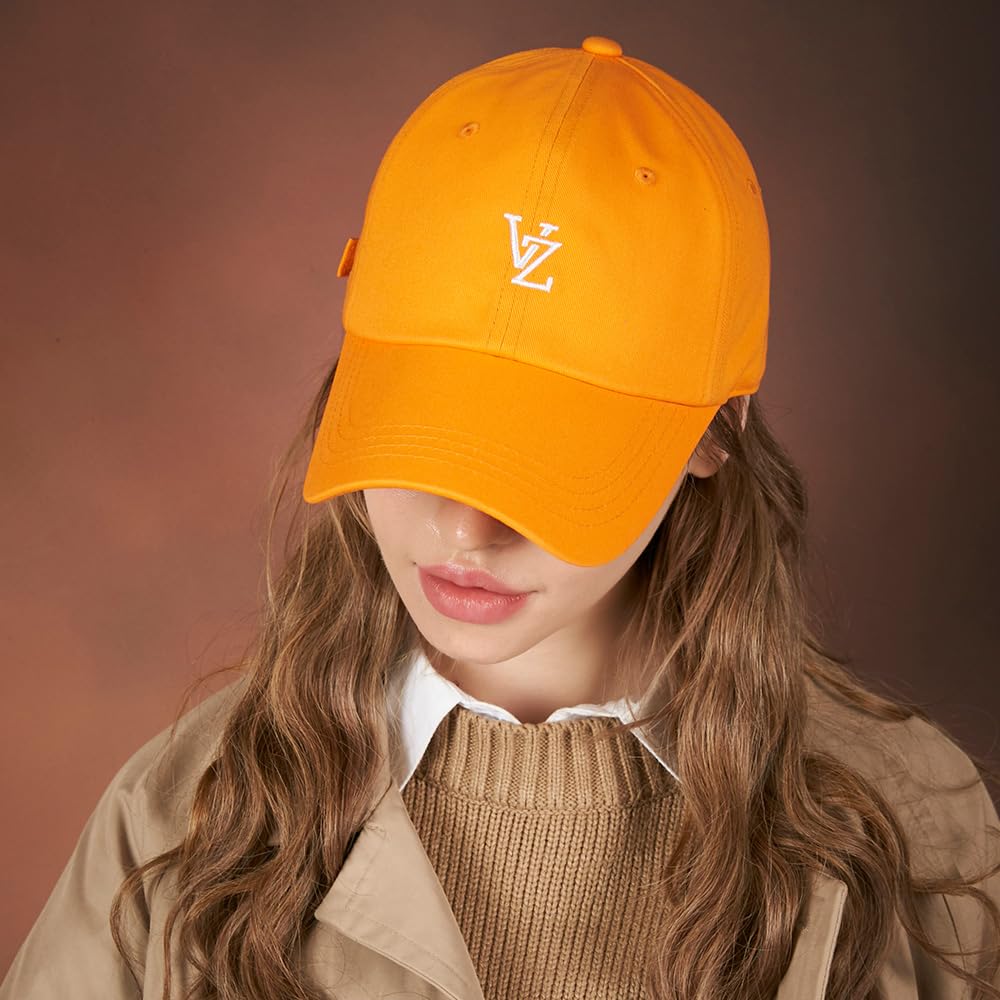 Monogram Soft Over Fit Ball Cap Orange [VARZAR]