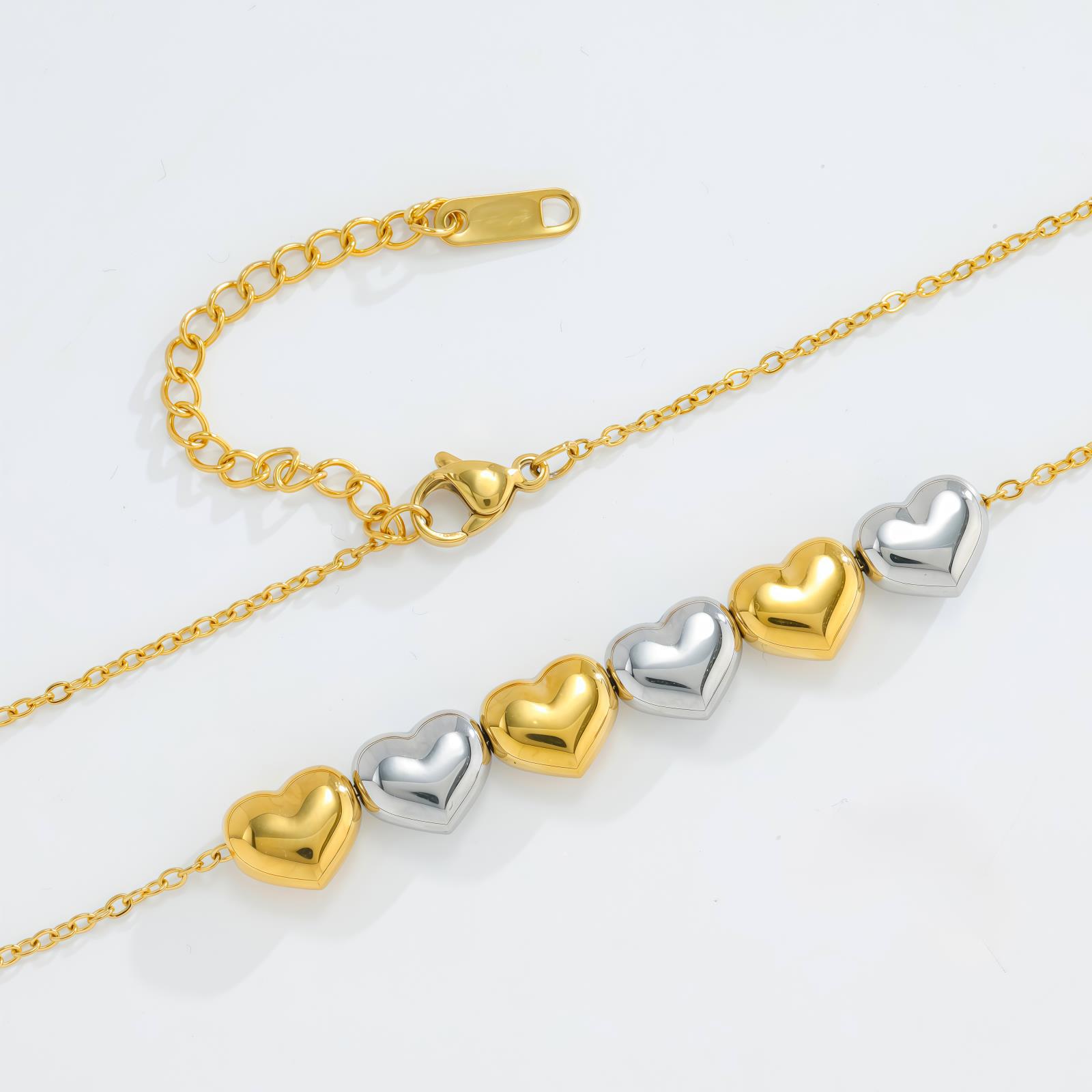 Xiaoxiangfeng Love Pendant Stainless Steel Necklace Premium Sense Daily Versatile Women S Jewelry