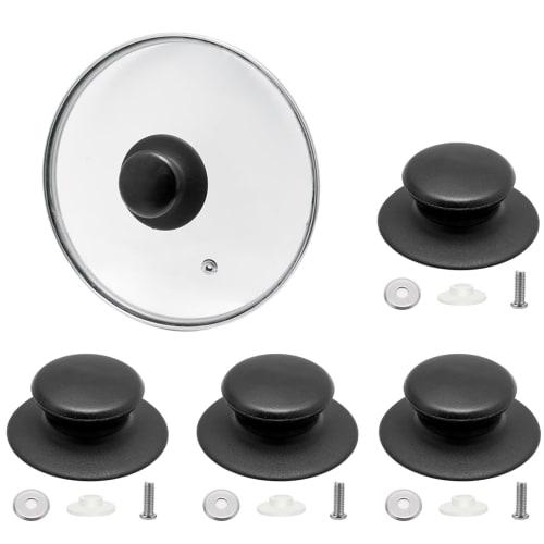 Set of 4 Replacement Pot Lid Knobs, Pot Handles, Pot Lid Knobs, Cookware Accessories, Pan Pot Cover Grips, Non-Slip Lid Handles, Heat-Resistant Plasti