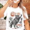 Feral Girl Summer T Shirt Weirdcore Shirtnage S Raccoon Meme Possum Opossum Trash Panda Vintage Breathable Stylish