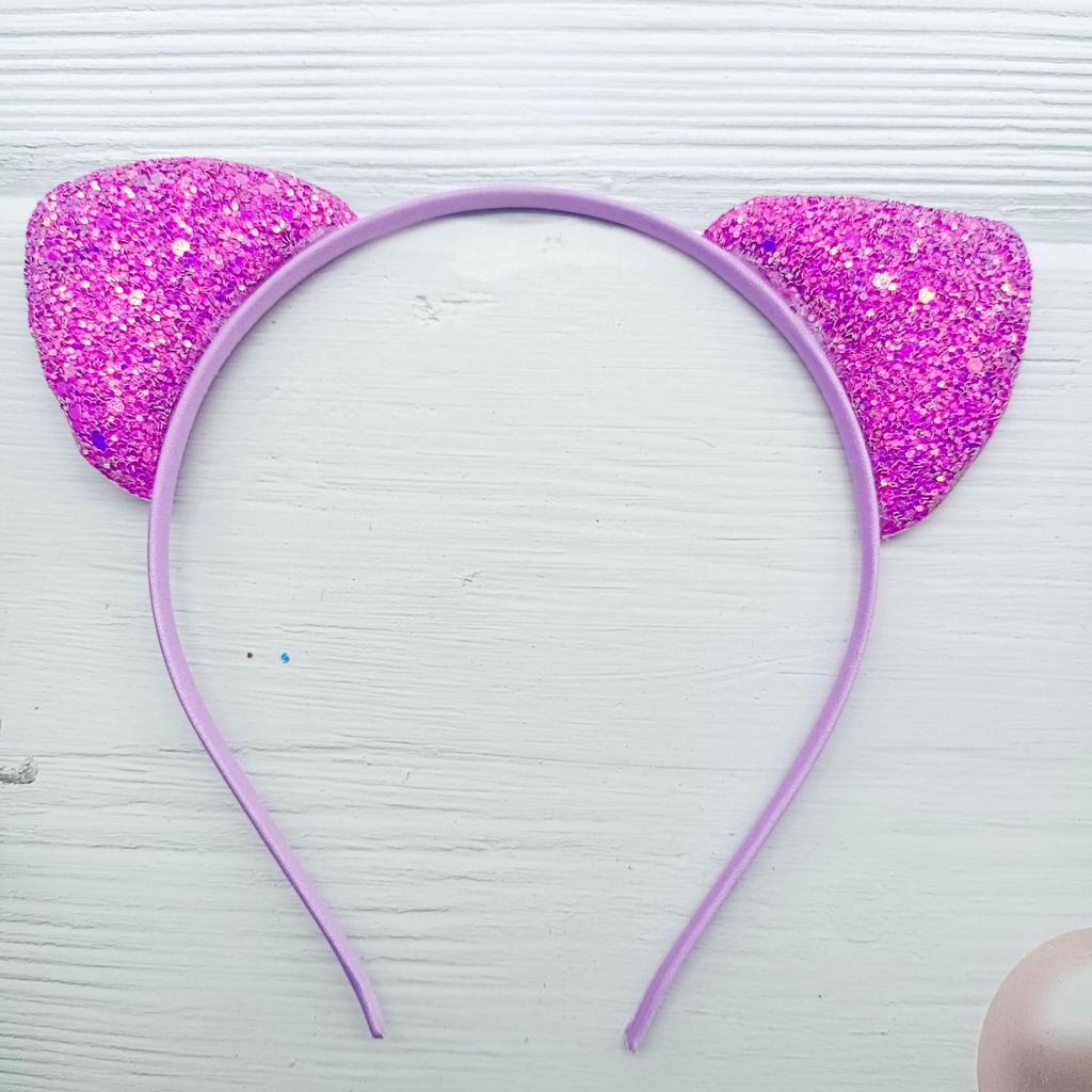 Colorful Sequin Cat Ear Headband for Kids - Festival Party Hair Accessory