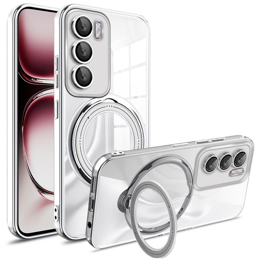 For Oppo Reno12 Pro 5G (Global) Case Kickstand PC+TPU Magnetic Phone Cover