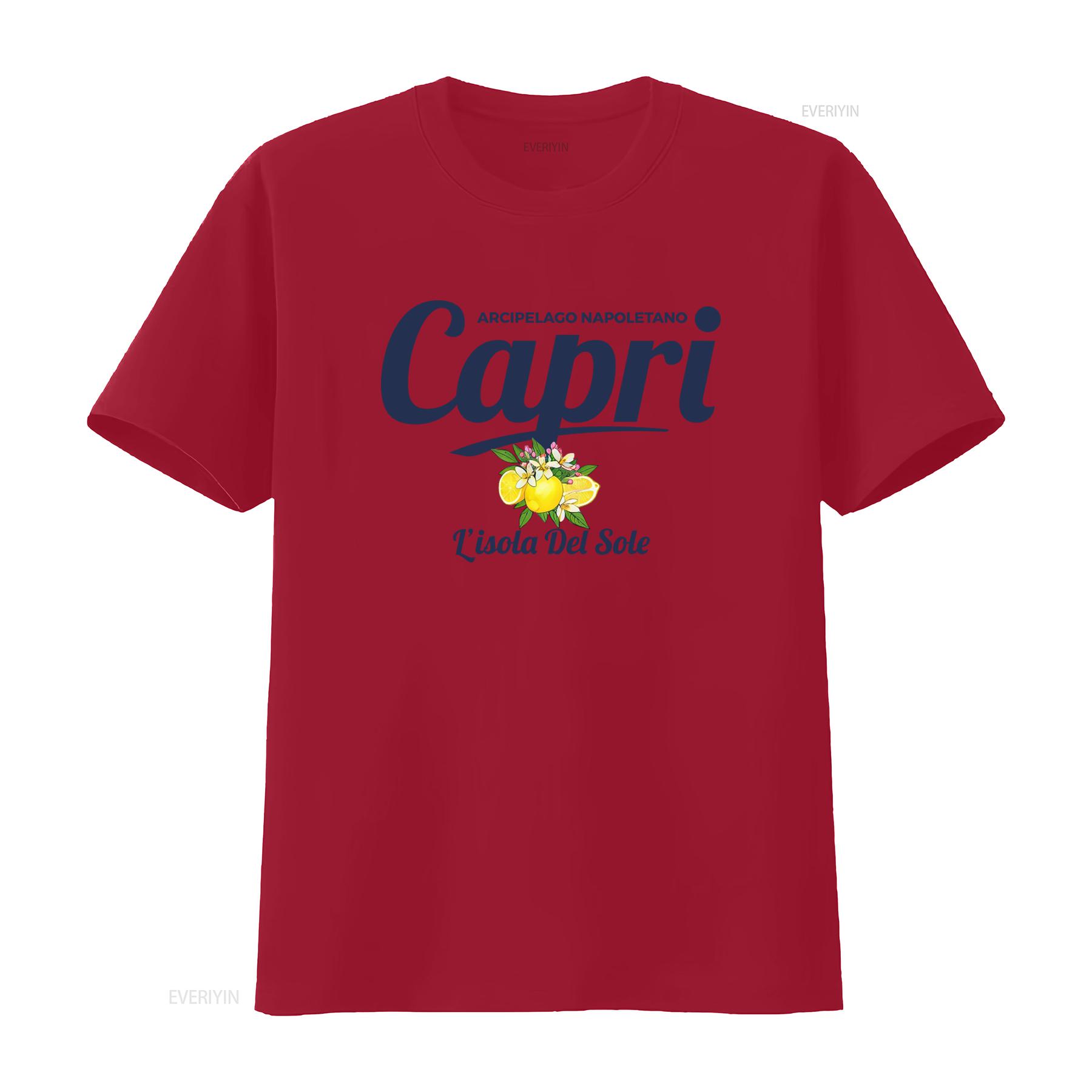 Capri T Shirt Italia Travel Amalfi Coast Italy Positano Vacation Lemon Print Summer Fashion vintage Washed graphic S