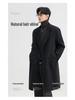 2025 Autumn/Winter Men's Double-Sided Wool Double-Breasted Trench Coat, Mid-Length with Lapel