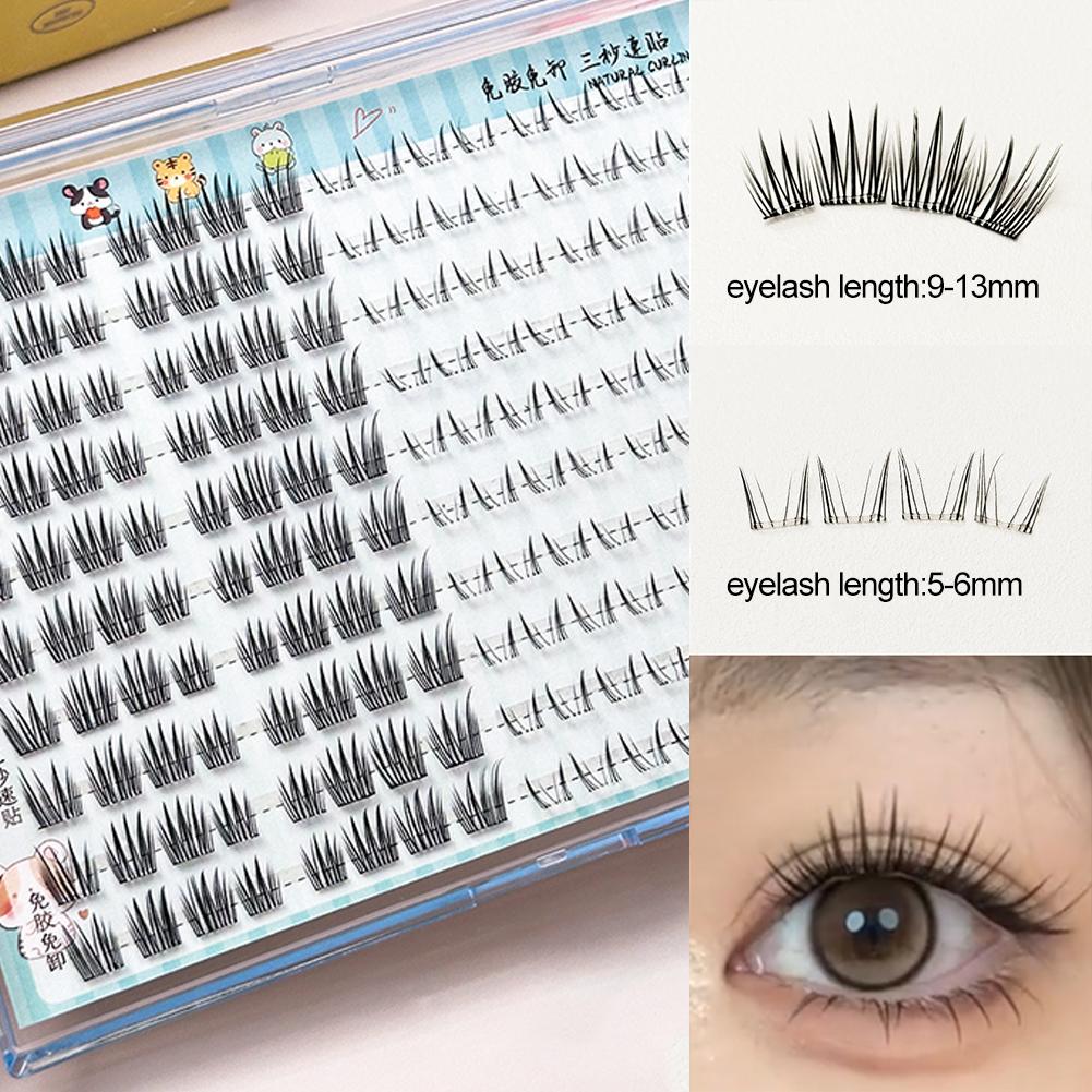 

Glue-free False Eyelashes Large-capacity Mix Eyelashes Book Natural Look Manga Lashes Cluster Daily Wear Easy to Apply