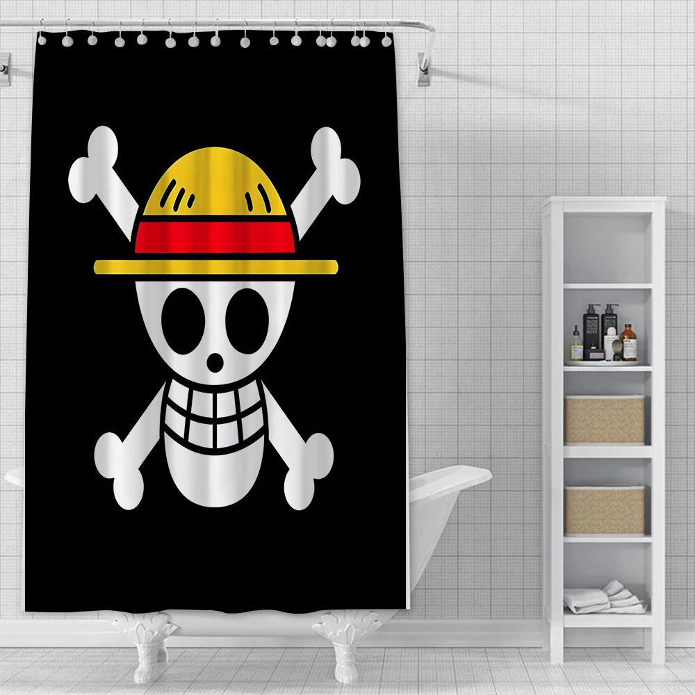 

Shower Curtain One Piece Anime Luffy Zoro Waterproof Fabric Bathroom Curtain With Hooks, Decorative Bath Curtain For Home Bathro W60H190(CM)-1 Pcs
