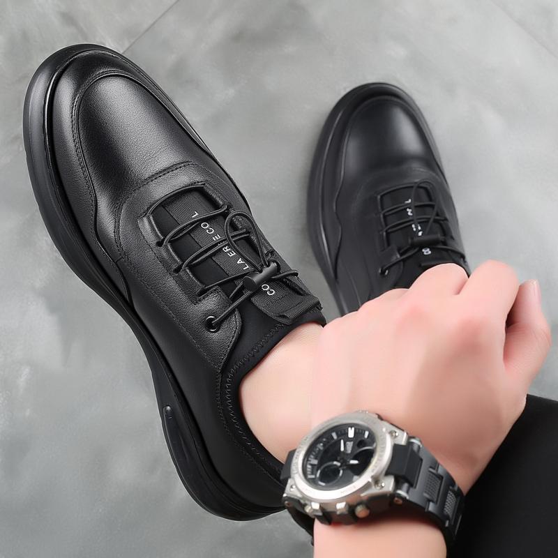 Men Casual Shoes Breathable Sneakers Leather Shoes Outdoor British Style Men Luxury Designer Boat Shoes Men Zapatos Hombre