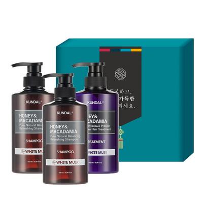 Kundal Hair 3 sváteční dárková sada Příchuť bílého pižma, 1 sada, sada oblíbené korejské kosmetiky