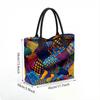  African Printed Tote Bag Casual Large Capacity Handbag for Daily Use