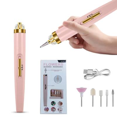 5 In 1 Electric Nail Polish Drill Machine With Light Portable Mini Electric Manicure Art Pen Tools For Gel Remover